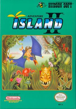 Box artwork for Adventure Island II.
