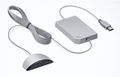 The Wii Speak device with attachments.