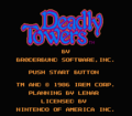 Deadly Towers title screen