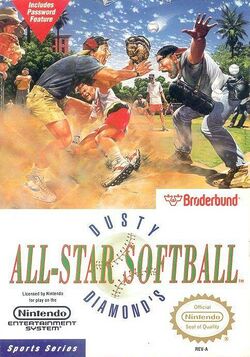 Box artwork for Dusty Diamond's All-Star Softball.