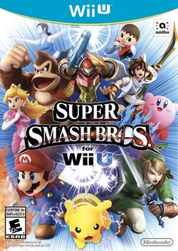 Box artwork for Super Smash Bros. for Wii U.