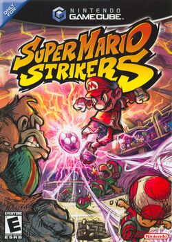 Box artwork for Super Mario Strikers.
