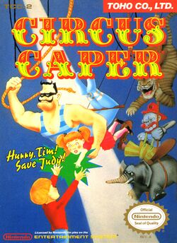 Box artwork for Circus Caper.