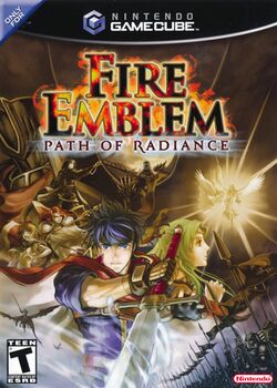 Box artwork for Fire Emblem: Path of Radiance.