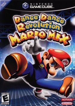 Box artwork for Dance Dance Revolution Mario Mix.