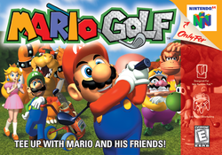 Box artwork for Mario Golf.