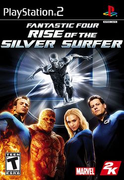 Box artwork for Fantastic Four: Rise of the Silver Surfer.