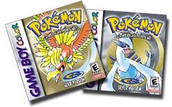 Box artwork for Pokémon Gold and Silver.