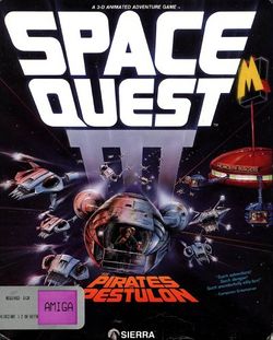 Box artwork for Space Quest III: The Pirates of Pestulon.