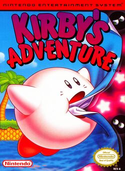 Box artwork for Kirby's Adventure.
