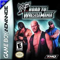 Box artwork for WWF Road to WrestleMania.