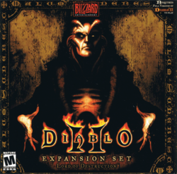 Box artwork for Diablo II: Lord of Destruction.