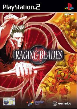 Box artwork for Raging Blades.