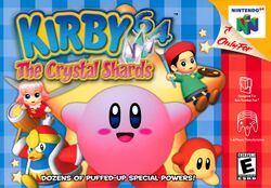 Box artwork for Kirby 64: The Crystal Shards.