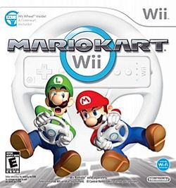 Box artwork for Mario Kart Wii.