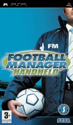 Box artwork for Football Manager Handheld.