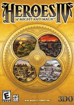 Box artwork for Heroes of Might and Magic IV.