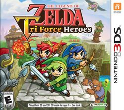 Box artwork for The Legend of Zelda: Tri Force Heroes.