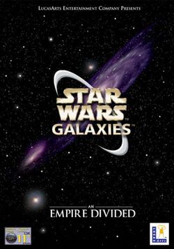 Box artwork for Star Wars Galaxies.