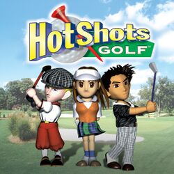 The logo for Hot Shots Golf.