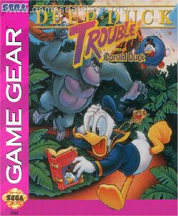 Box artwork for Deep Duck Trouble Starring Donald Duck.
