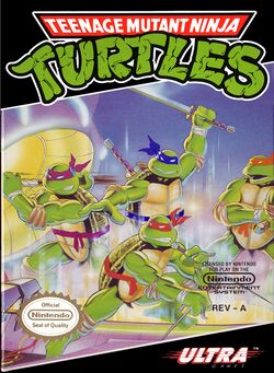 Box artwork for Teenage Mutant Ninja Turtles.