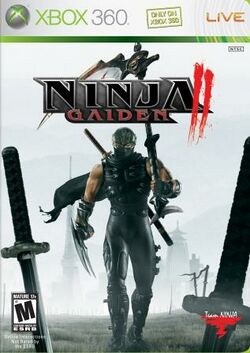 Box artwork for Ninja Gaiden II.