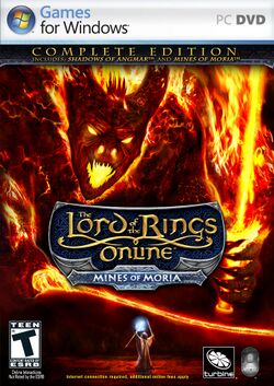 Box artwork for The Lord of the Rings Online: Mines of Moria.