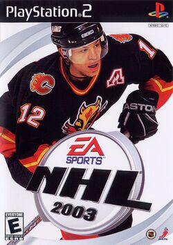 Box artwork for NHL 2003.