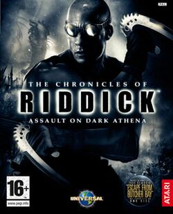 Box artwork for The Chronicles of Riddick: Assault on Dark Athena.
