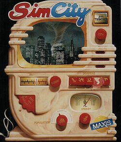 Box artwork for SimCity.