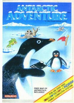 Box artwork for Antarctic Adventure.