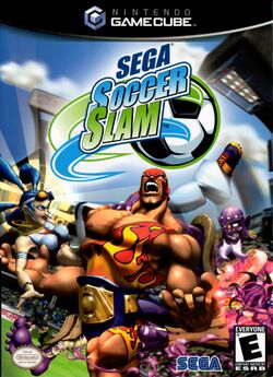 Box artwork for Sega Soccer Slam.