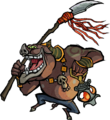 A Moblin armed with a spear from The Wind Waker