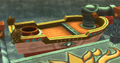 The ship Link uses to traverse the Lanayru Sand Sea with a Cannon on the front from Skyward Sword