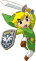 Link performing a Jump Attack