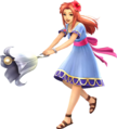 Artwork of Marin wielding the Sea Lily Bell from Hyrule Warriors