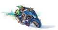 Artwork of Link riding the Master Cycle