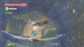 Link performing an underwater spin attack