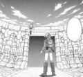 Link about to enter Face Shrine from the Link's Awakening manga by Ataru Cagiva