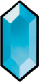 Artwork of a Blue Rupee from Four Swords