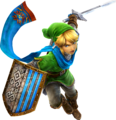 Render of Link wielding the Knight's Sword
