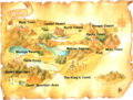 Artwork of the map of Hyrule