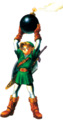 Link holding a Bomb
