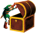 Link opening a Treasure Chest