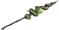 The Kokiri Emerald embedded in the Kokiri Spear from Hyrule Warriors