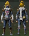 The front and back sides of the Stealth Set from Breath of the Wild