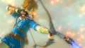 Link wearing a developmental version of the Champion's Tunic from the E3 2014 trailer for Breath of the Wild