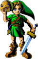 Artwork of Link with the Goron Mask from Majora's Mask