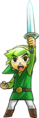 Link holding up his Sword